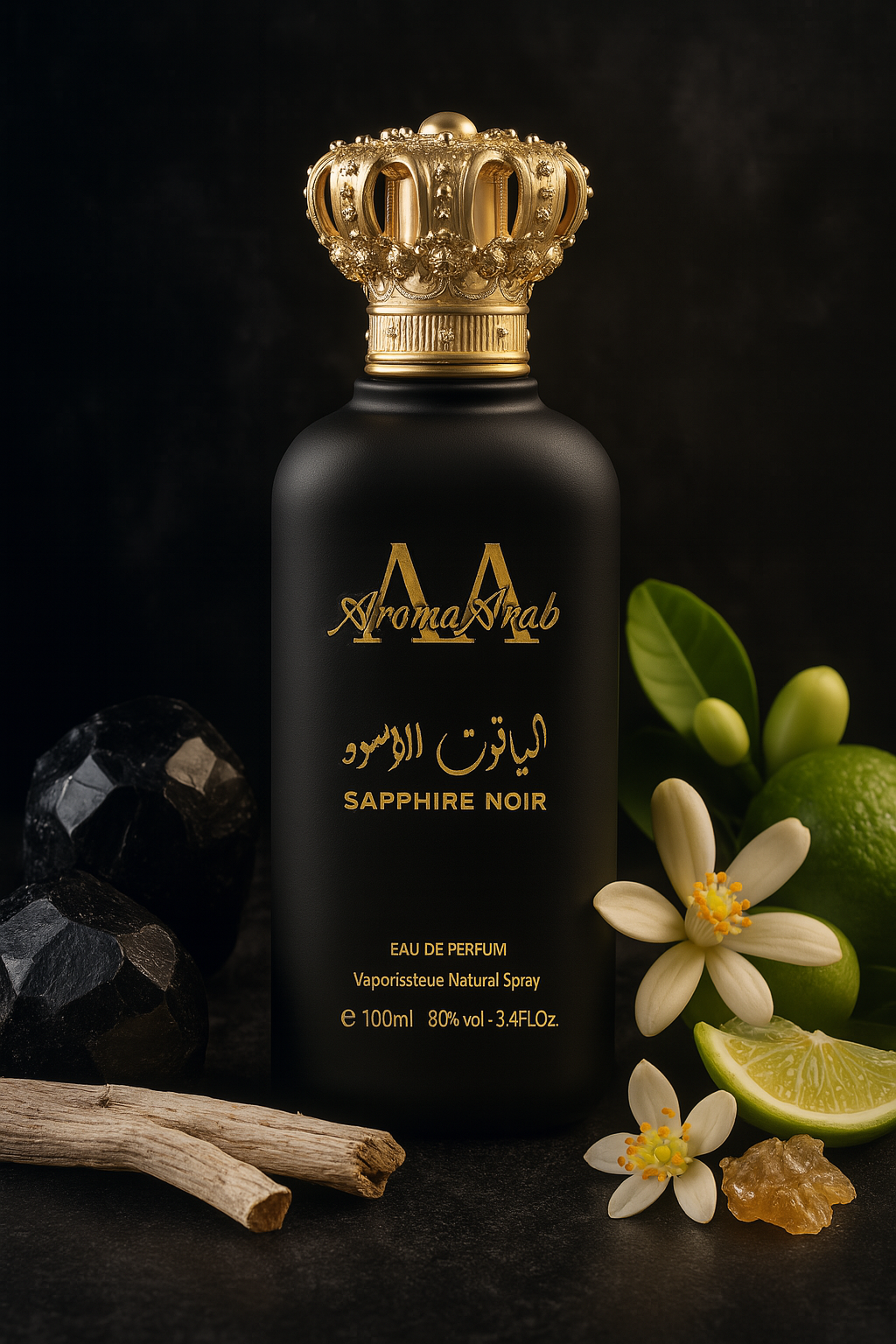 Sapphire Noir by Aroma Arab – Eau de Parfum for Men, 100ml | Original Luxury Fragrance from Dubai